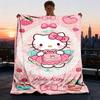 1 шт. Плед Hello Kitty для улицы, легкий фланелевый плед для путешествий, кемпинга, гостиной, дивана, кресла, мягкий