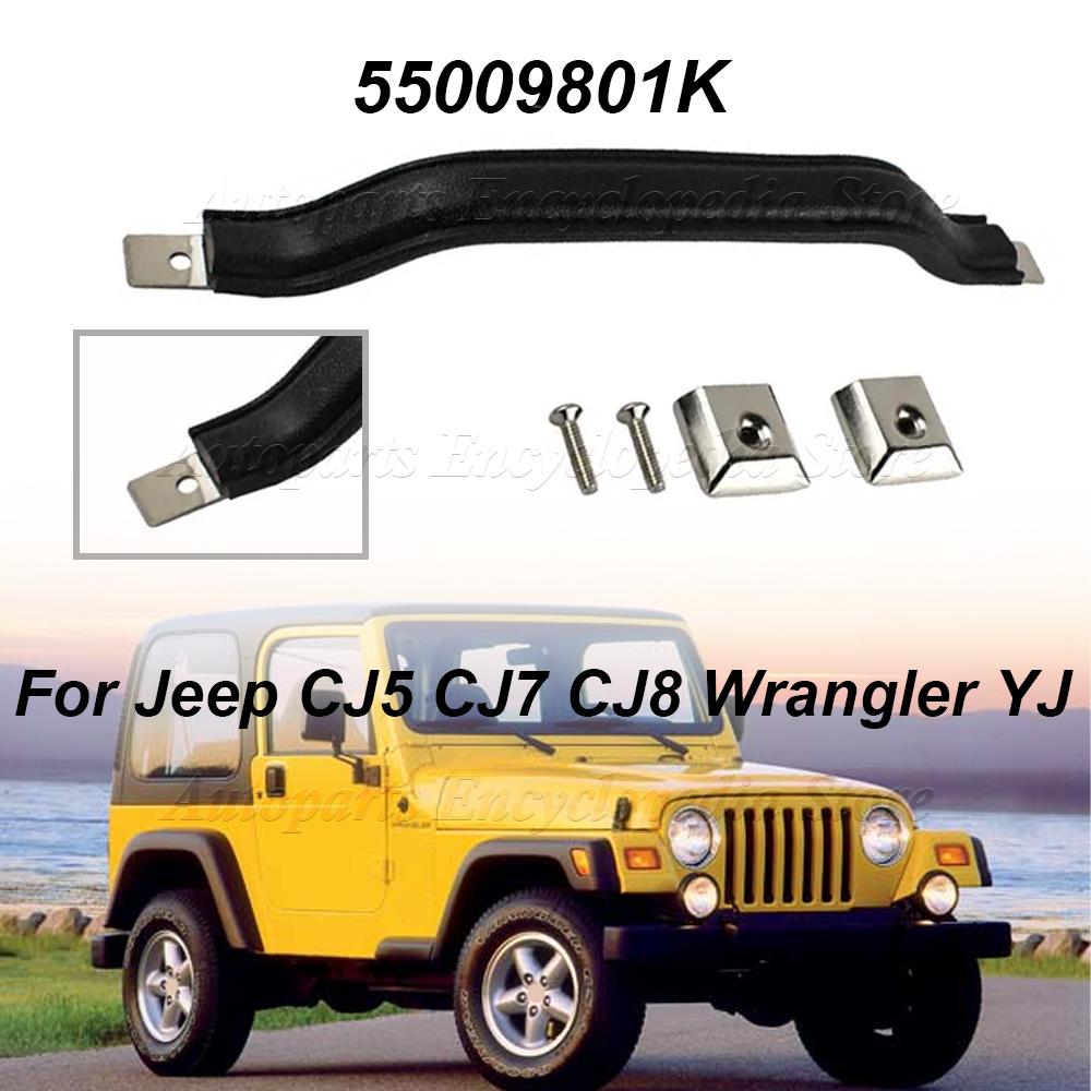 Car Inner Door Handle Pull Strap Trim Car Accessories For Jeep CJ5 CJ7 CJ8 55009801K For Wrangler YJ
