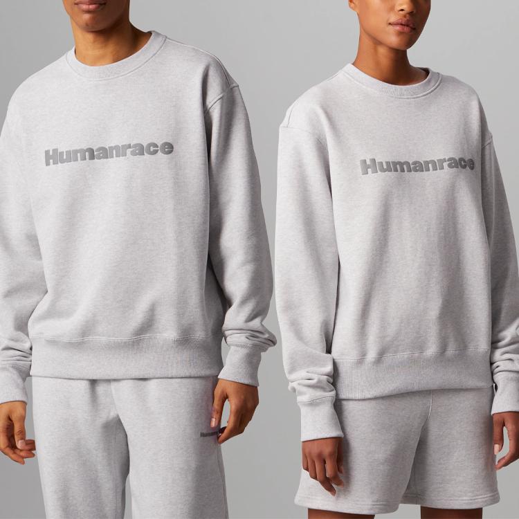 Adidas X Pharrell Williams Humanrace Basic Crewneck светло-серые мужские топы HI5543