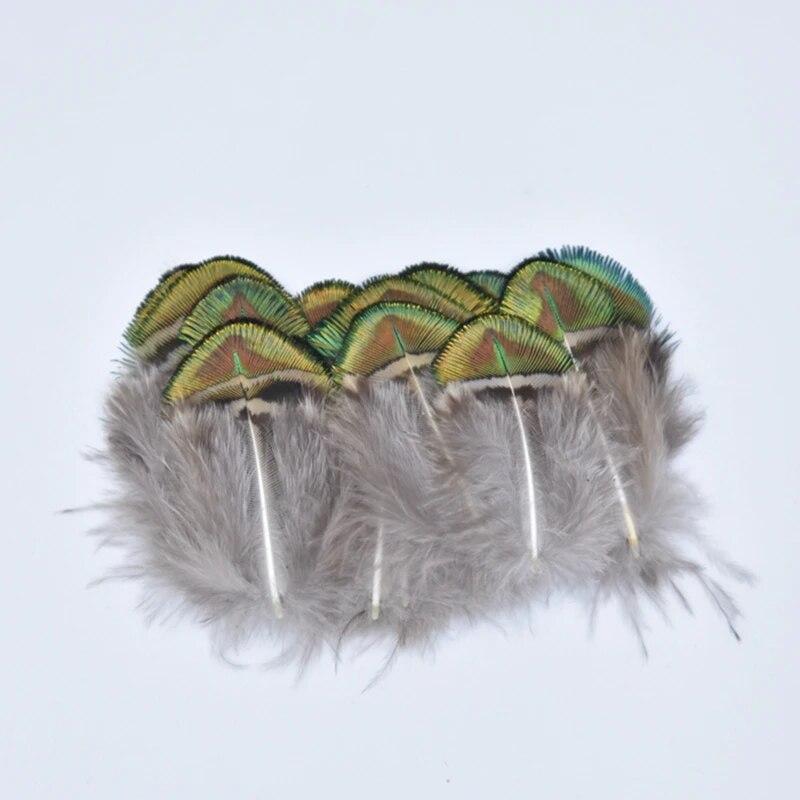 Natural Small Gold Peacock Feathers for Jewelry Making Creation Crafts 3-7cm DIY Handicraft Accessories Feather Carnaval Plumes
