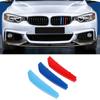 3pcs Car-Styling 3D M Styling Front Grille Trim Bumper Strips Stickers Cover for BMW 6 Series GT G32 2018 External Decoration