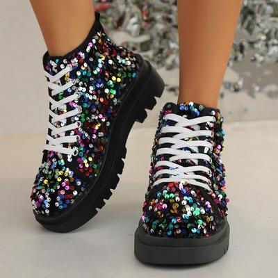 Мода 2024 Зима Новые Женские Ботильоны На Шнуровке Новые Модные Ботинки С Круглым Носком