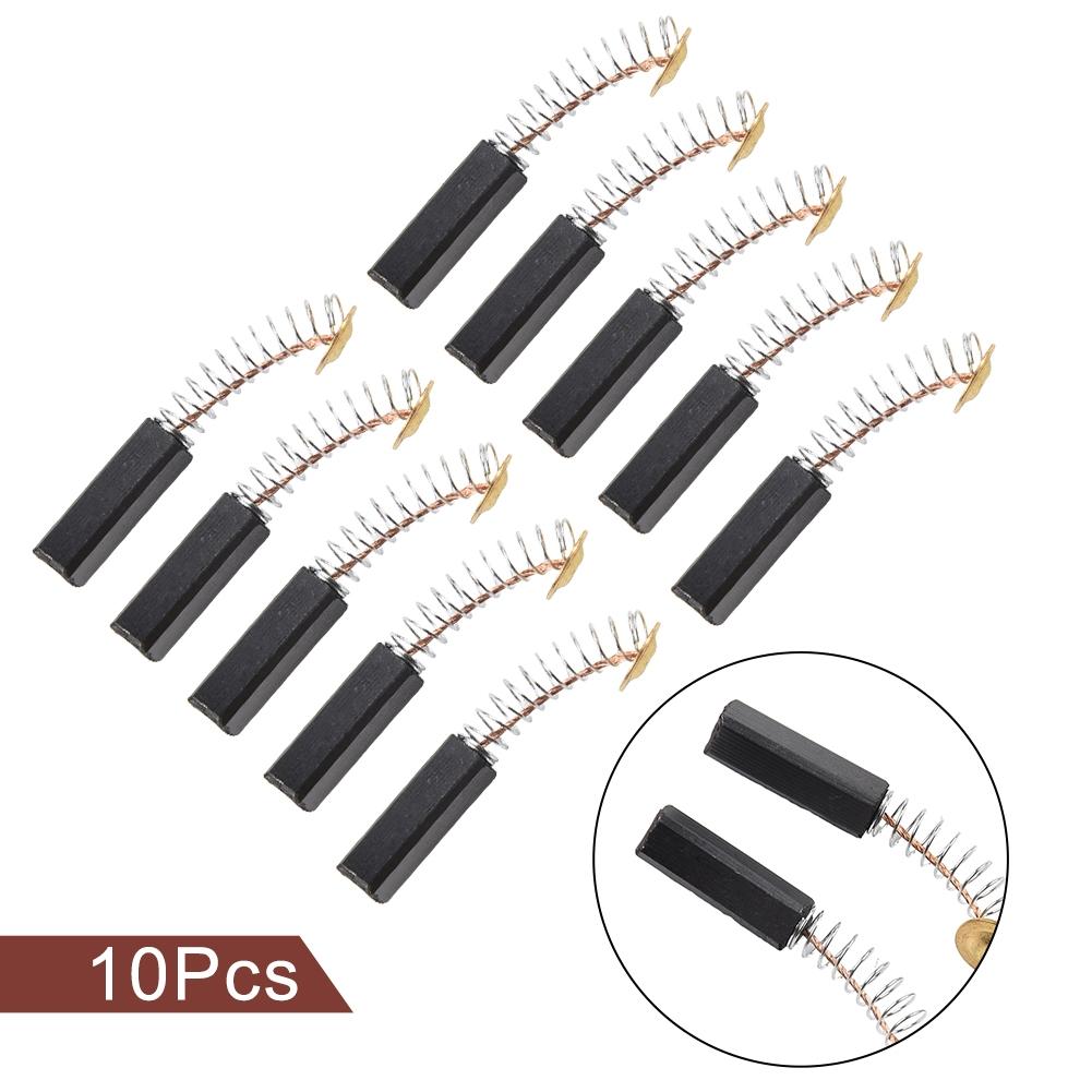 10pcs 6x6x20mm Carbon Brushes For Electric Motor Drill Angle Grinder New