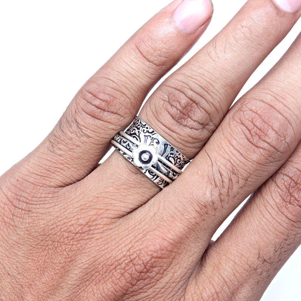 Серебряные украшения ручной работы без драгоценных камней "9"