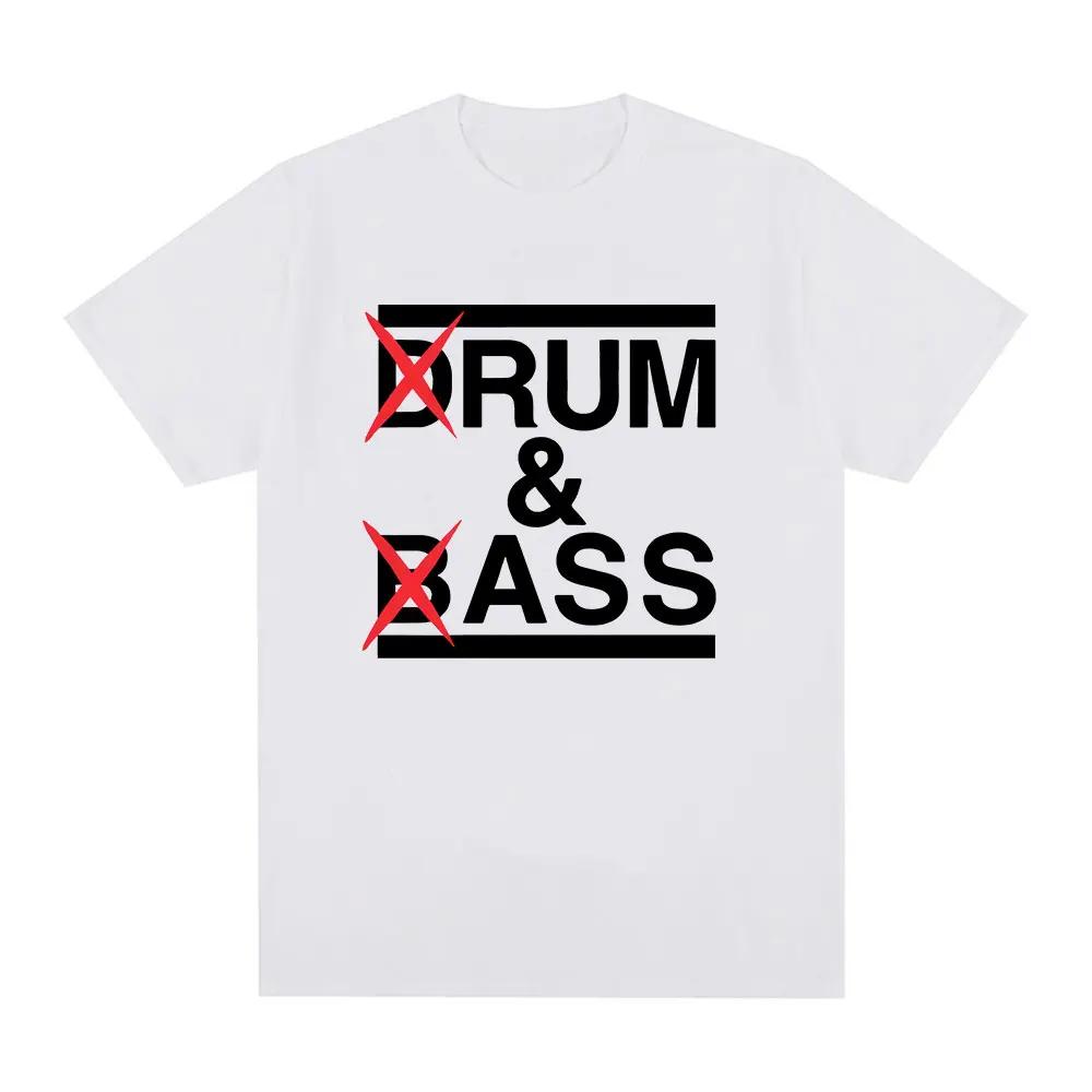 Смешная футболка Drum and Bass Любители рома и задниц Шутки Y2k Женская с коротким рукавом Хлопок Мягкая Унисекс Круглый вырез Топы