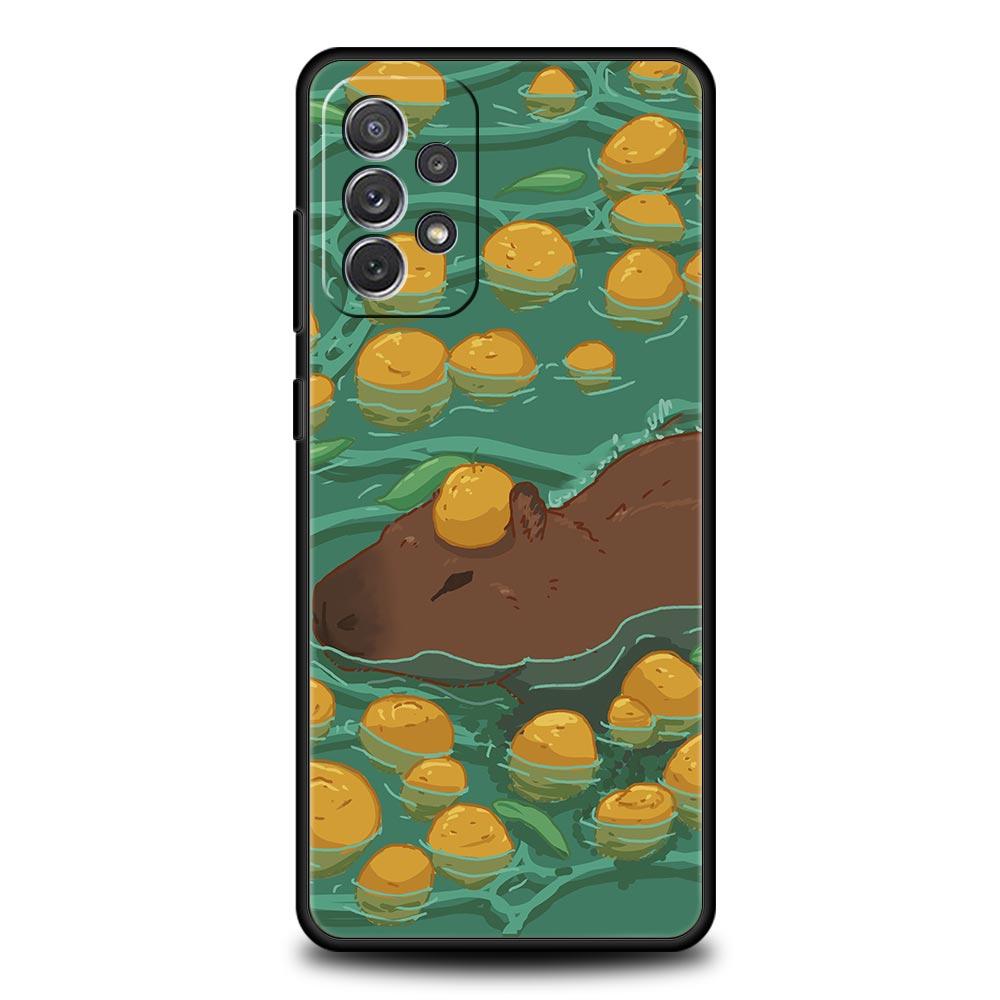 Cute Capybara Phone Case for Samsung Galaxy A51 A71 A21S A12 A11 A31 A41 A52 A32 A23 A33 A53 A73 A03S A13 5G A72 A54 A34 Cover