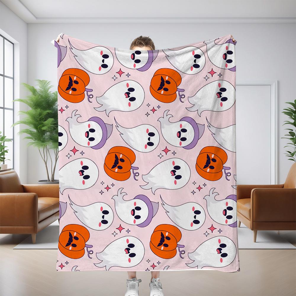 Halloween decorations Printed Blanket for Sofa Bed Travel Camping Living Room Office Conditioning Blanket for All Seasons Gifts