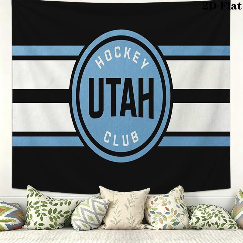 Utah HC Wall Tapestry Aesthetic Wall Hanging Printed Fabric Blanket Decorative Tapestries for Bedroom Living Room Home Decor