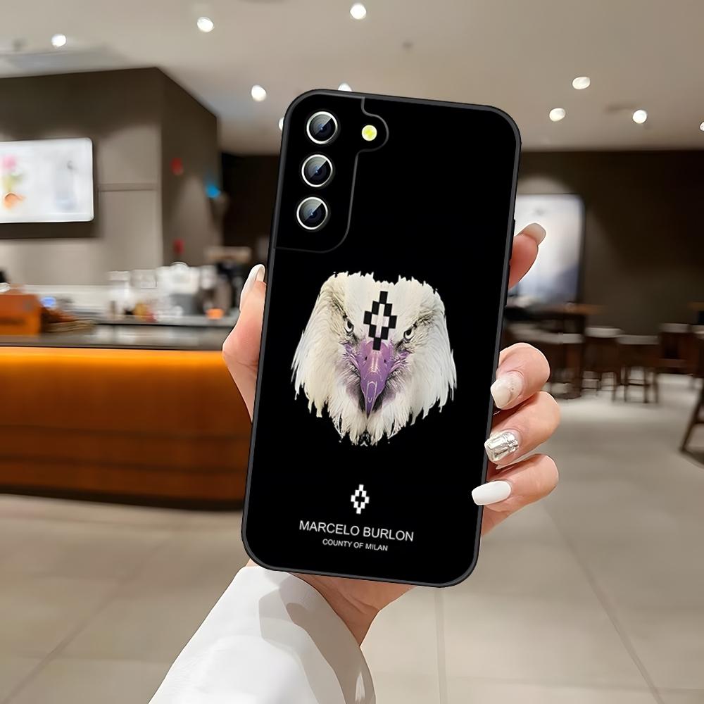 Модный дизайн с вставками из капа - Чехол для телефона Marceloes Для S25 Samsung S26 S24 Ultra S22 S23 S20 Fe S21 Plus A54 A34 A16 A53 Задняя крышка