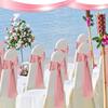 Wholesale 10/50pcs Satin Bow Sashes Wedding Chair Decor 17x275cm Ribbon Butterfly Tie Band For Christmas Birthday Party Sashes