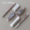 Tombow Pencil MONO x PiT Канцелярский набор Пастельное стекло Коричневый набор из 6 предметов Карандаш x 2 Ластик Клей-карандаш Корректирующая лента Клей (Механическая лента 0,5 мм)