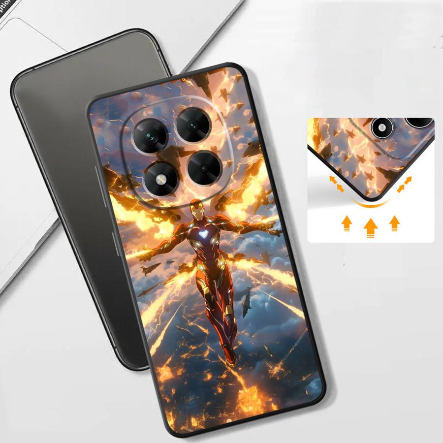 Чехол для Xiaomi Redmi Note 11s 12s 13 Pro Plus 9 14 10S 9S 10 7 8 12 Pro 11 Funda Чехол для телефона Marvel Молния Железный Человек