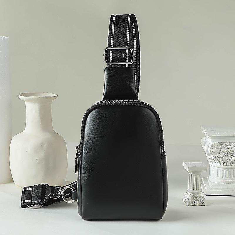 Простые модные и универсальные мужские и женские модели, маленькая нагрудная сумка, женская сумка, мягкая кожаная женская сумка через плечо, роскошный минималистский дизайн
