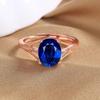 Elegant Adjustable Imitation Gemstone Ring: Emerald, Ruby, Sapphire Options for Women