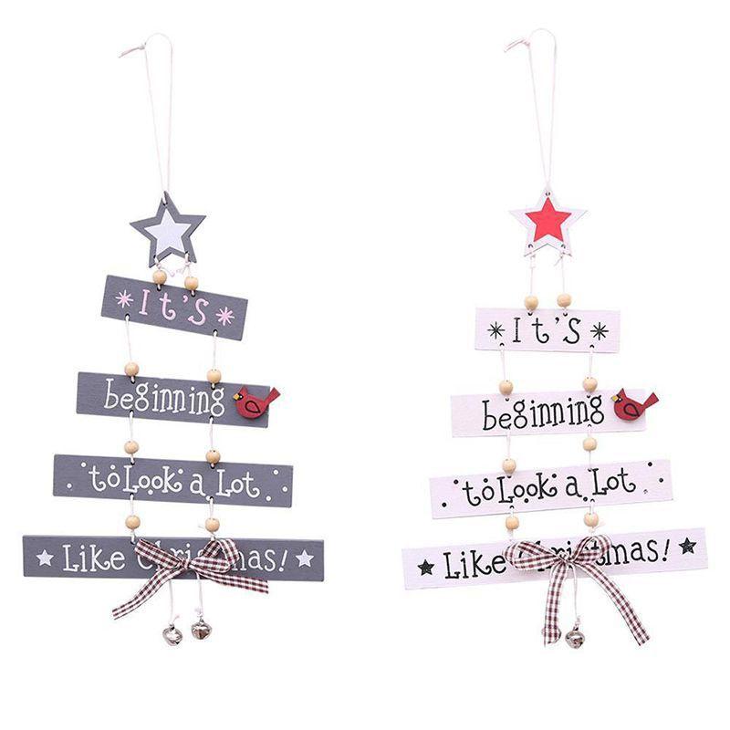 Environmental Friendly Wooden Christmas Pendant For Tree Decoration