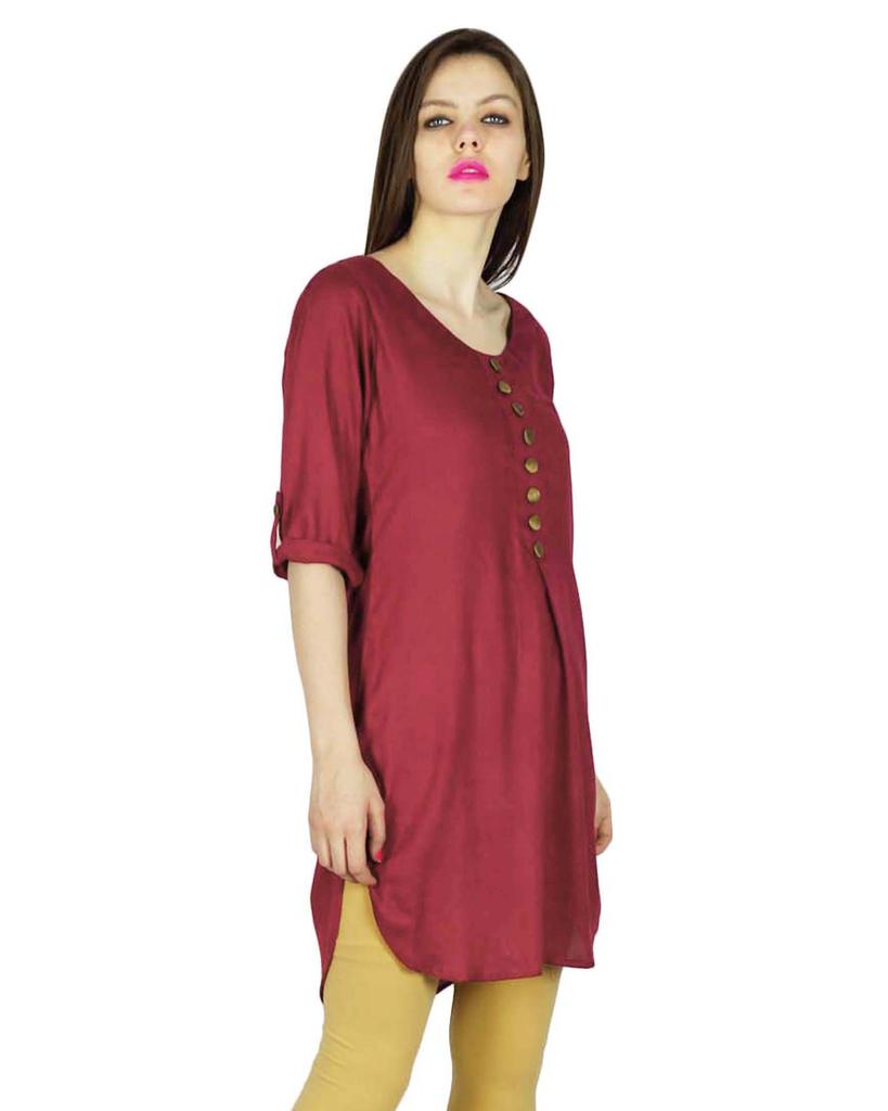 Phagun Indian Designer Printed Kurta Women Ethnic Kurti Casual Tunic Rayon