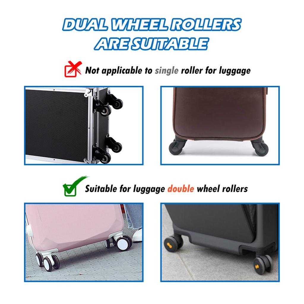 8 шт. Защитные чехлы для колес чемодана, дорожные чехлы для колес спиннера, снижающие шум, для большинства роликовых чемоданов, аксессуары