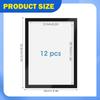 12 Pieces Sign Holder Document Border Display Frame Information for Whiteboard Home