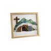 Handmade Simulation Sea Glass Cross Funny Resin Cave Crystal Crucifix  Home Ornaments