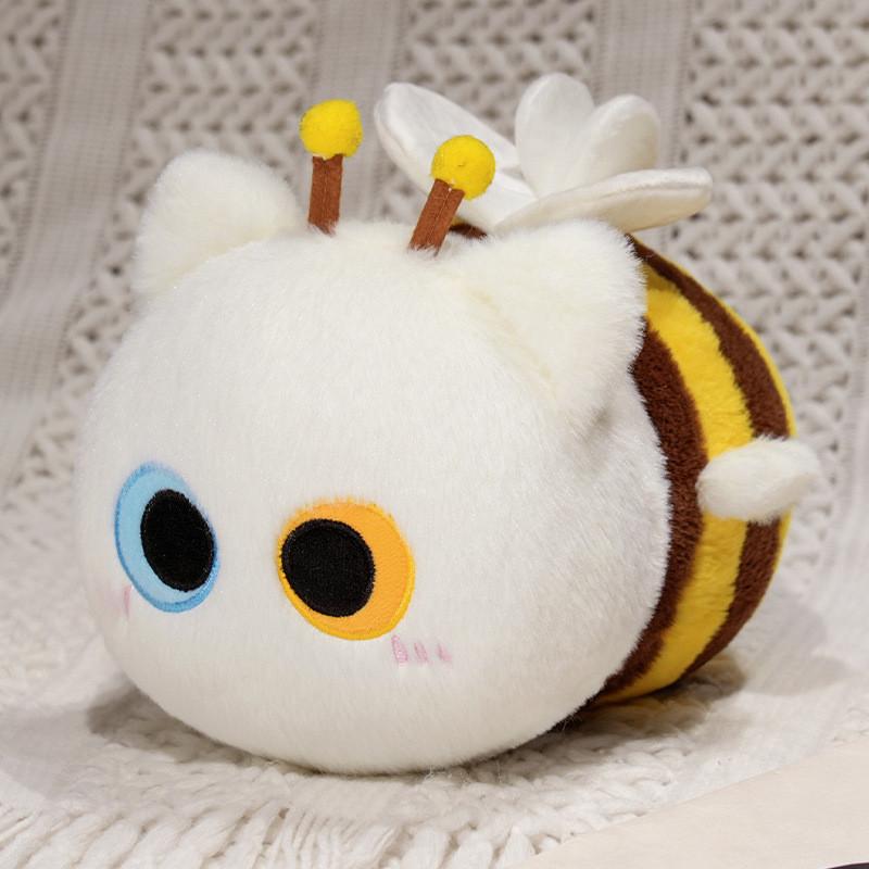 Милая плюшевая игрушка кошка и пчела из ткани с коротким ворсом для детей и девочек, подарок