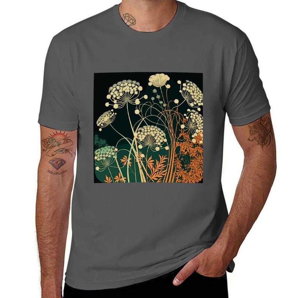 Queen Annes Lace Flower Tshirt Antipilling Casual Tshirt