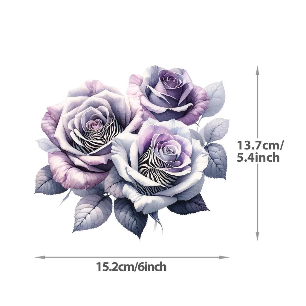 15 см Цветочная серия Термонаклейка На Одежду Индивидуальный Логотип Сделай Сам Наклейки На Одежду Футболки Толстовки Термоперенос Наклейка