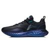 Li Ning Cloud Shield Модные износостойкие дышащие низкие кроссовки для бега мужские Черно-синие AGLR233-2