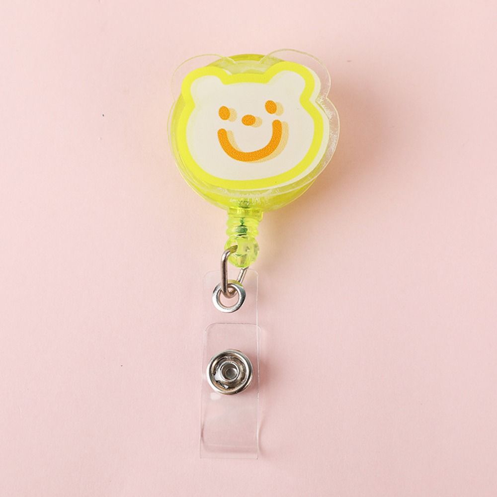 New Cute Silicone Fruits Avocado Retractable Pull Badge Reel ID Lanyard Name Tag Card Badge Holder Reels