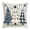 Рождественская бело-синяя наволочка Снеговик Снежинка Рождественское украшение Комбинация Гостиная Спальня Дом Наволочка для подушки
