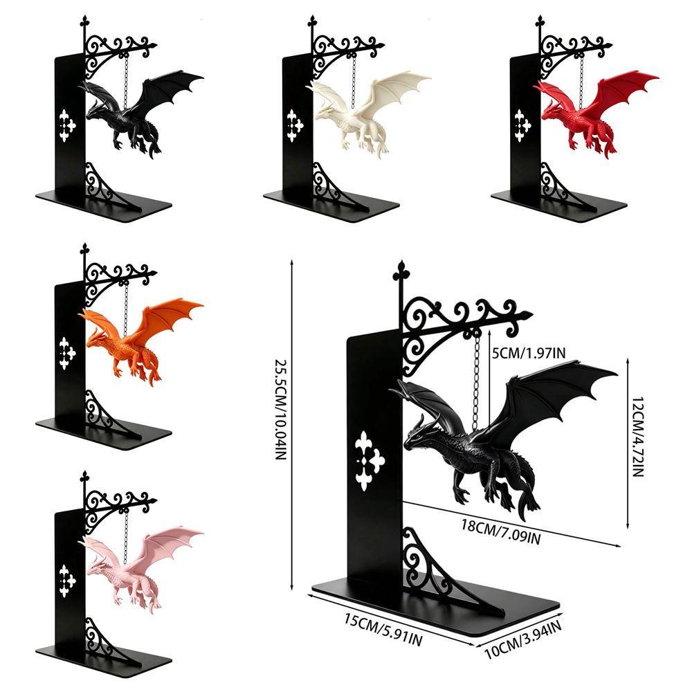 Fantasy Dragon Bookshelf Lamp Gothic Library Bookshelf Lamp Dragon Bookend Light  Book Lovers Gift