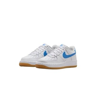 Nike Air Force 1 Нескользящие Поддержка Низкий Верх Детская Повседневная Обувь Белый/Темно-Светлый