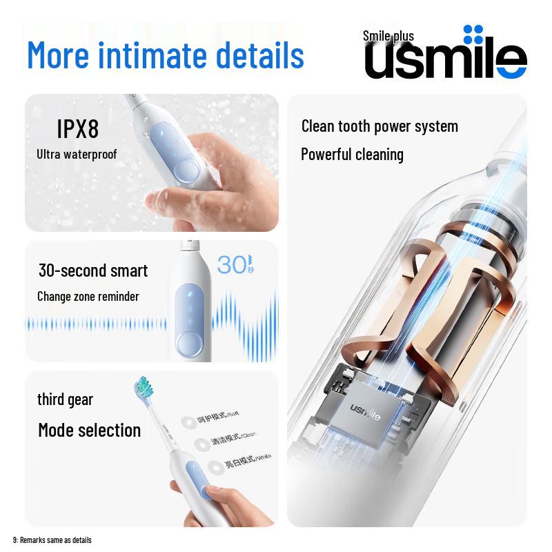 usmile P10SE Sonic Electric Toothbrush CN plug (adapter included)