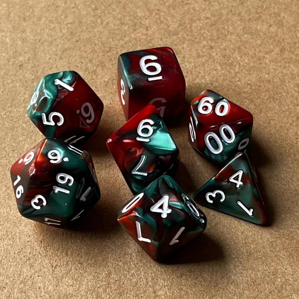 7 шт./лот, многогранные игральные кости из смолы D&D D4 D6 D8 D10 D% D12 D20, многогранные игральные кости TRPG, настольные игры