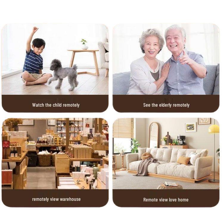 Камера Joan 360° HD с двумя экранами, Wi-Fi, с удаленным управлением с телефона и голосовым управлением для домашнего мониторинга