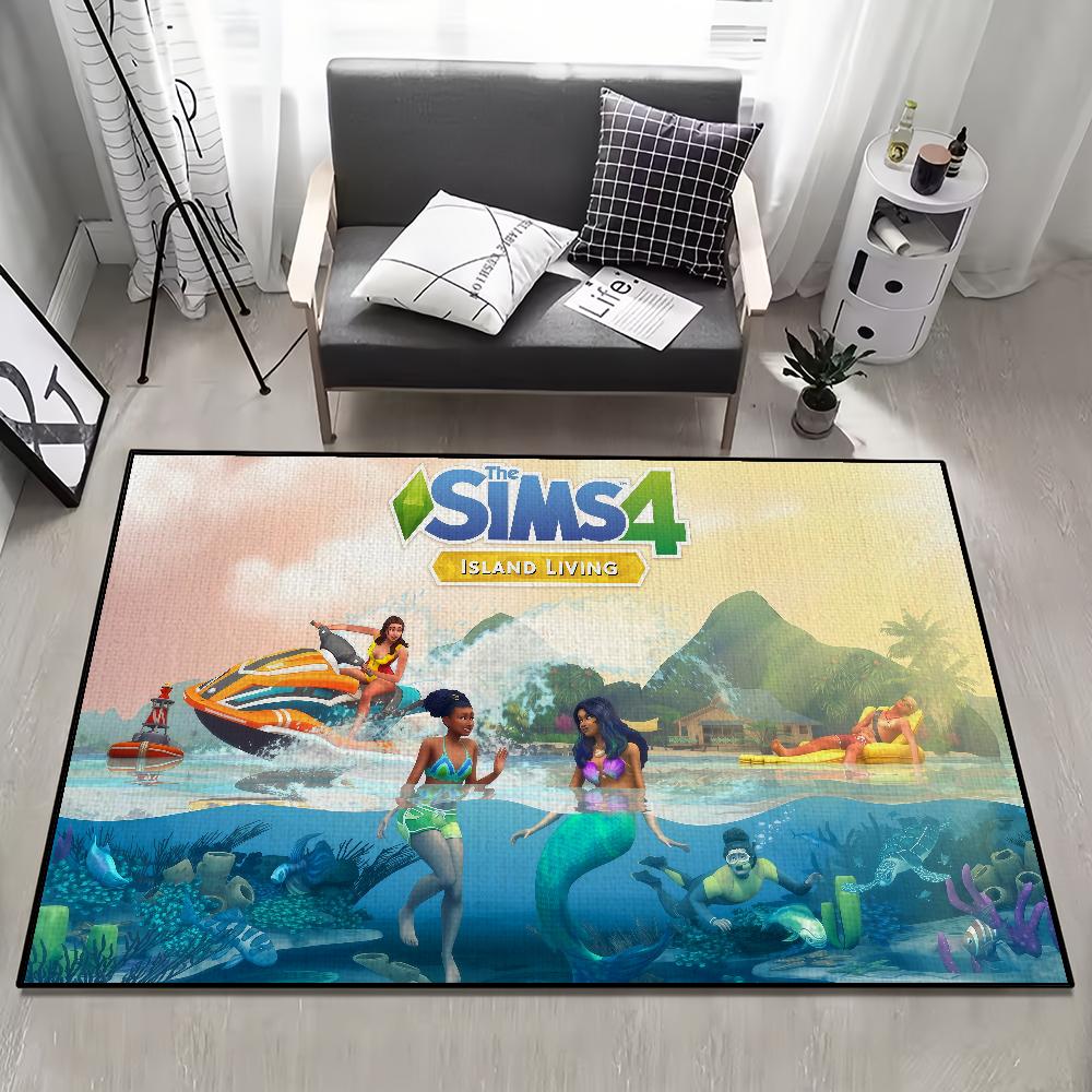 Игра смешное искусство the S-sims 4 маленький ковер Ковер Ковер Домашний Декор Спальня Коврик Прихожая Балкон Ковер Вход Коврик для ног Украшение