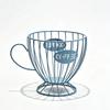 1pc coffee cup shaped storage basket with multiple colors available, iron frame base suitable for coffee capsules, snacks, etc