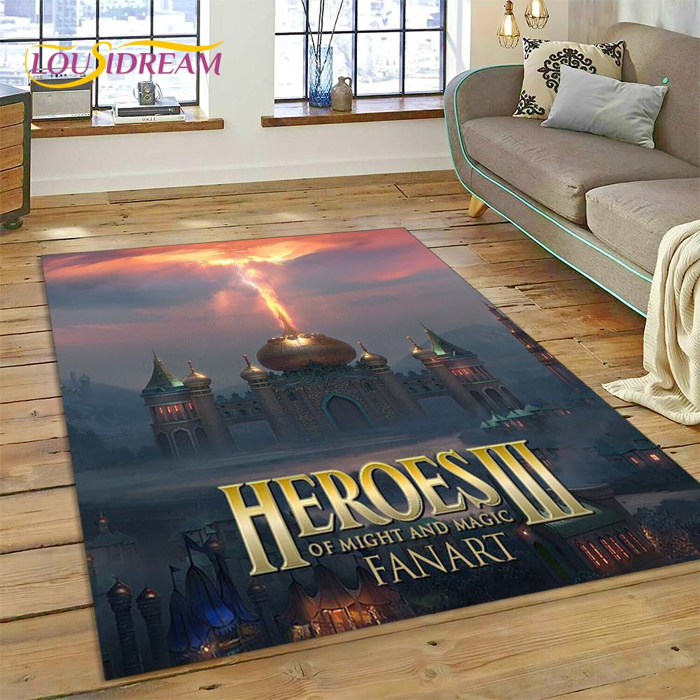 Ковер Retro Games HD Heroes of Might and Magic для декора гостиной, спальни, напольный коврик, нескользящий декор для дивана, прихожей