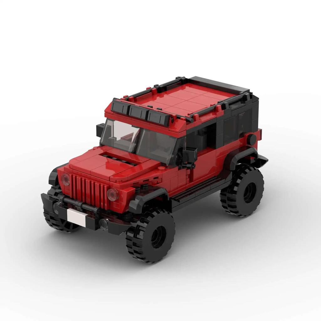 MOC Jeep Wrangler Off-Road Vehicle for Lego-Compatible DIY Building Blocks Model