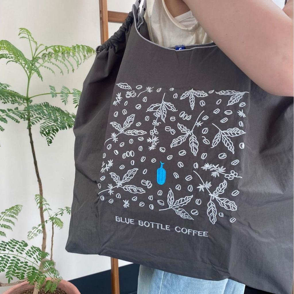 Женская сумка-шоппер из вышитого синего нейлона большой вместимости - складная и портативная сумка через плечо/через плечо