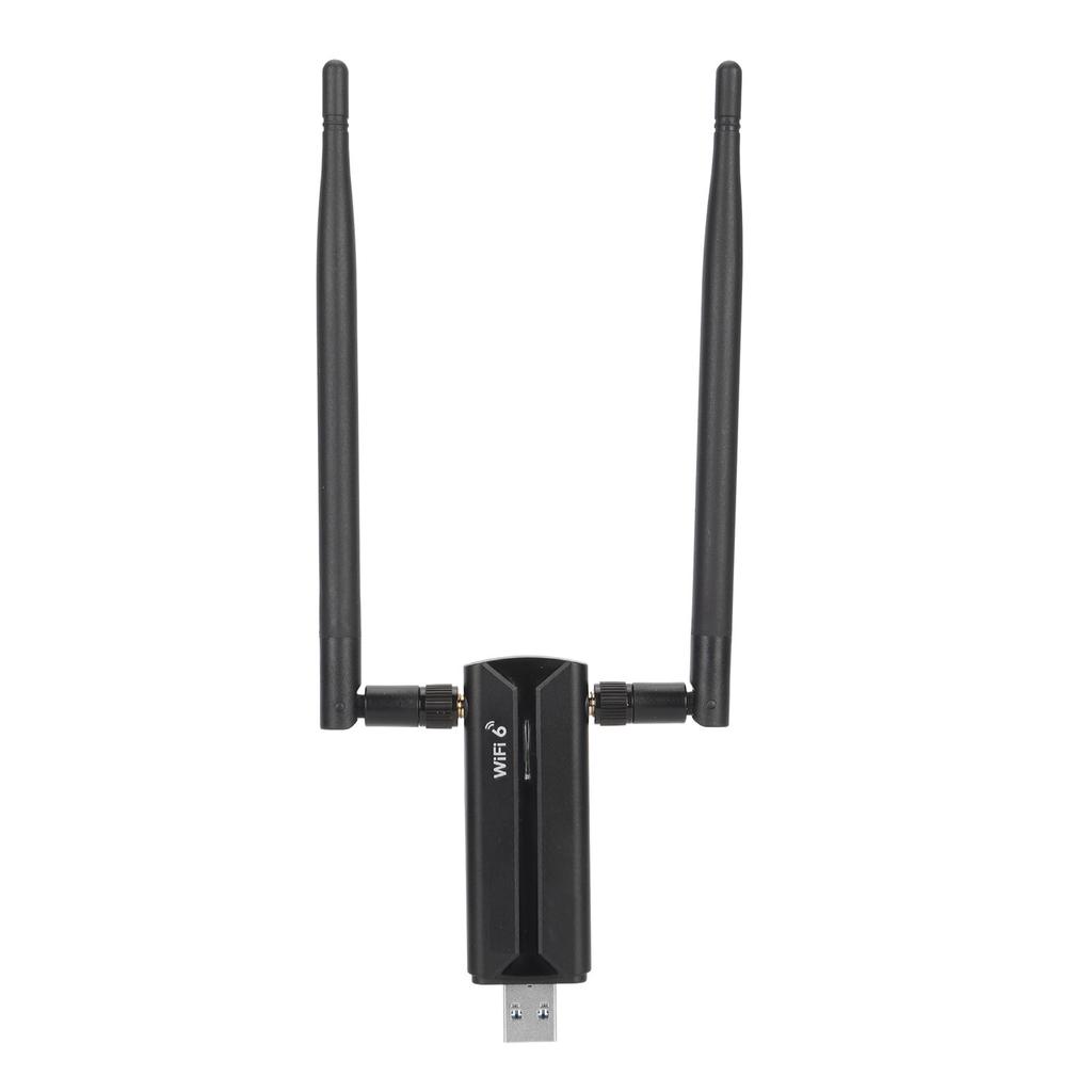 USB 3.0 WiFi6E AX5400M WiFi Адаптер 802.11AX Трехдиапазонный 6 ГГц 5 ГГц 2,4 ГГц Две антенны 6 дБи Адаптер беспроводной сети