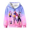 KPop Demon Hunters Girl Coat Fashionable Zipper Hoodie Autumn Winter Cute Cartoon Casual Fashion Daily Comfortable Zipper Hoodie