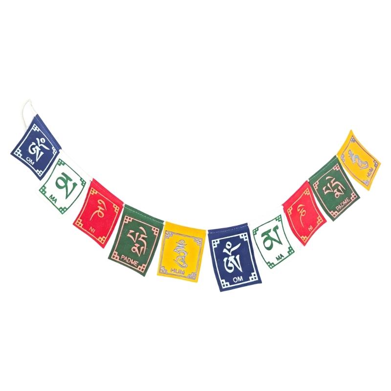 Tibetan Prayer Flags Small Backpacks Decors Colorful Buddhist Blessing Ornament Suitable for Hiking Camping Travel Present