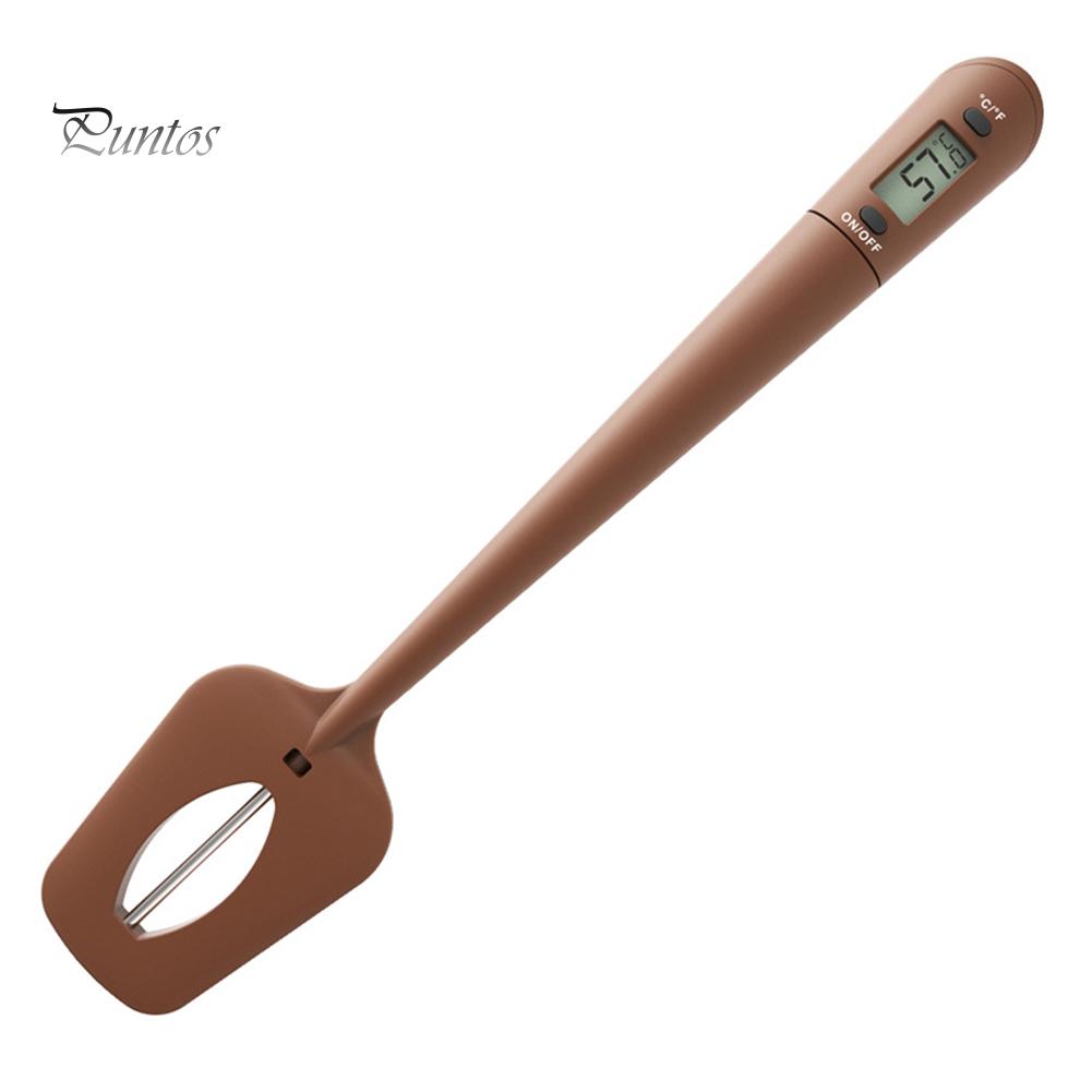 Kitchen Baking Tool Silicone Digital Spatula Cooking Thermometer Stirrer Food
