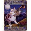 Retro Cat Coffee Metal Tin Sign Vintage Kitchen Signs Wall Decor Because Murder Is Wrong Funny Signs Bar Decorations Art Poster