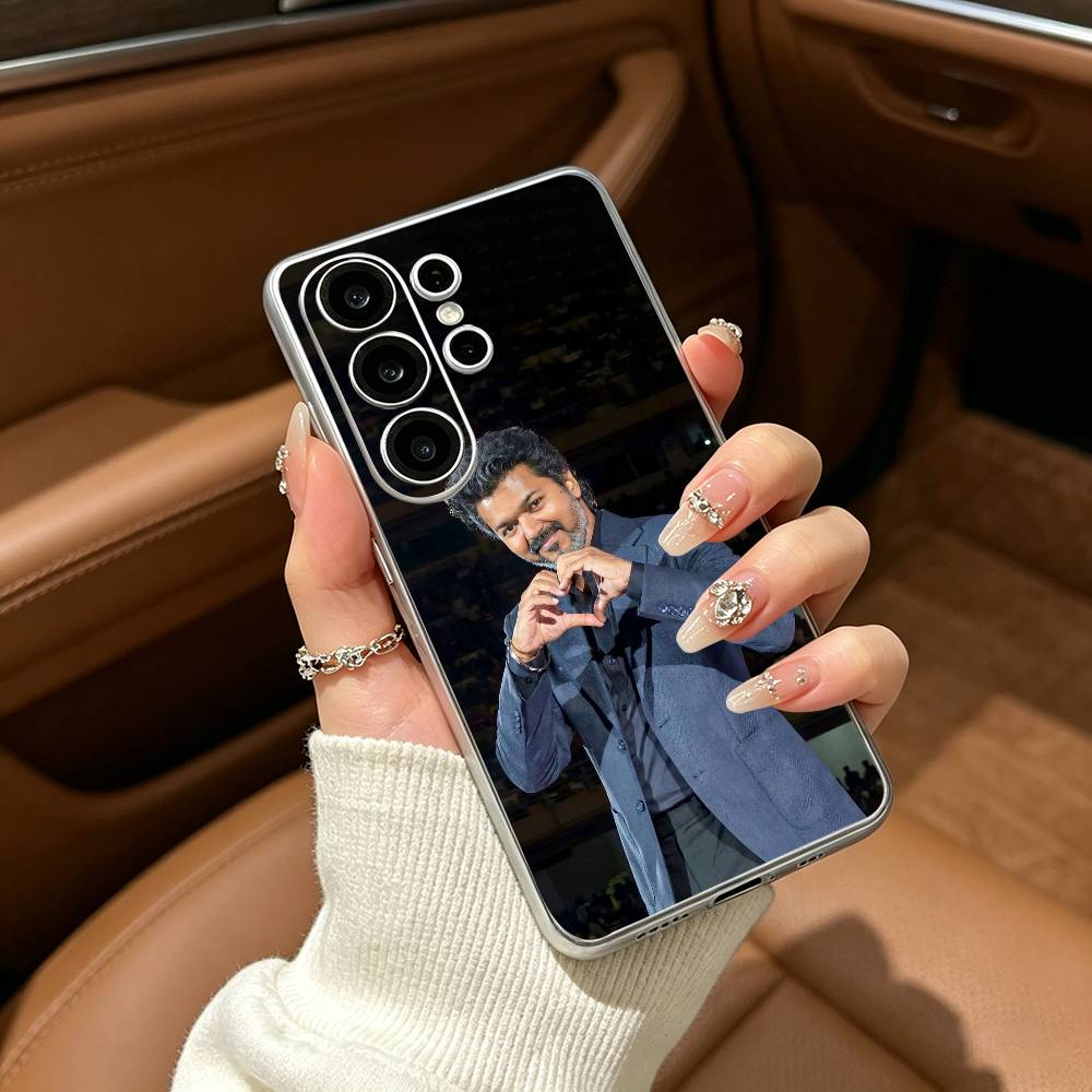 Чехол для телефона Thalapathy Vijay India, прозрачный, из мягкого силикона, для Samsung S25, S24, S21, S22, S23, S30, Ultra, S20, Plus