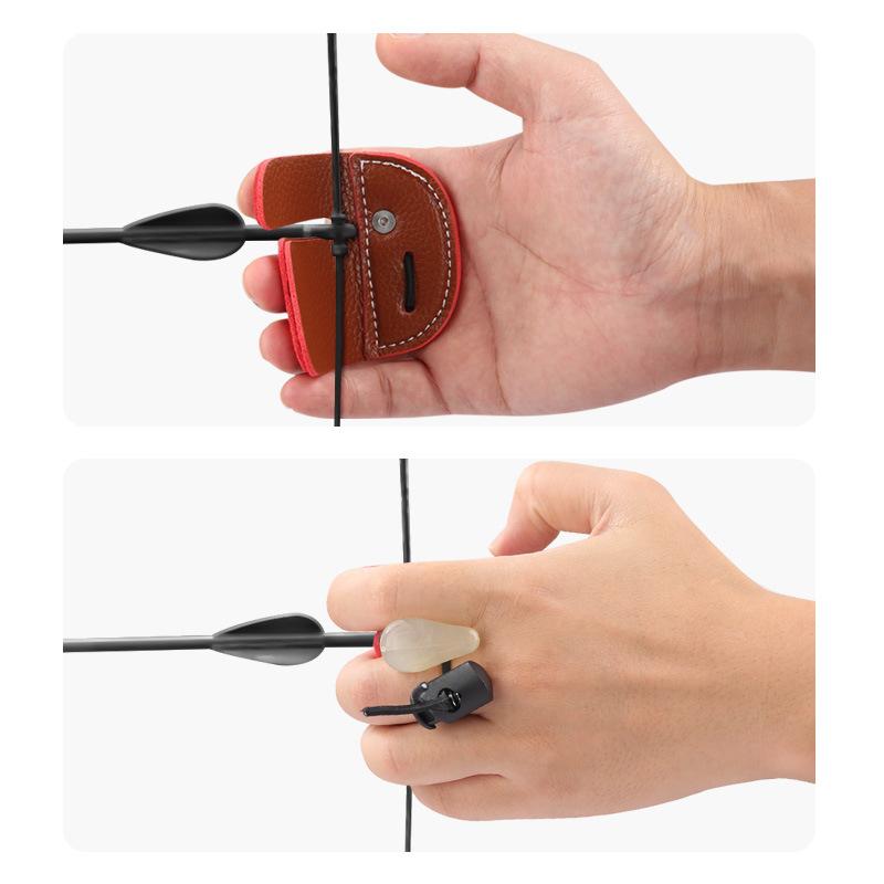 New Bow and Arrow Finger Guard Recursive Bow Mediterranean Single-layer Double-layer Three-finger Finger Guard Sports Fitness Shooting Protective Gear