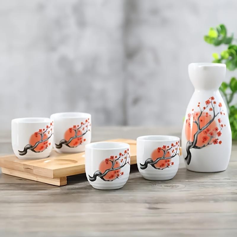 5 шт., бутылка вина в японском стиле, набор бокалов для вина, винный набор, горячее вино или ледяное вино, подходит для любителей вина, подарочный набор для ресторана