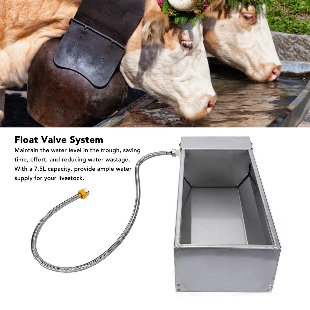 Автоматическая поилка для скота 7,5 л Большая вместимость Надежная фиксация Клапан Автоматическая вода для питья животных для козы