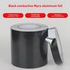 0.07" Thick Black Conductive Self-Adhesive Aluminum Foil Tape, Hand-Tearable, Provides Continuous EMI Shielding.
