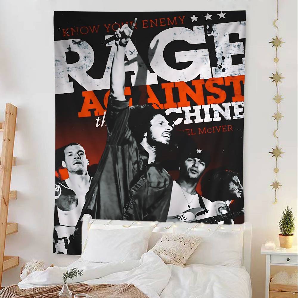Rock Band Rage Against The Machine Напечатанный Большой Настенный Гобелен Будда Настенное Украшение Колдовство Богемный Хиппи Настенное Искусство Декор